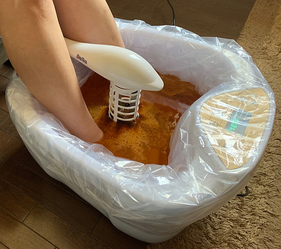 足湯デトックス15分後